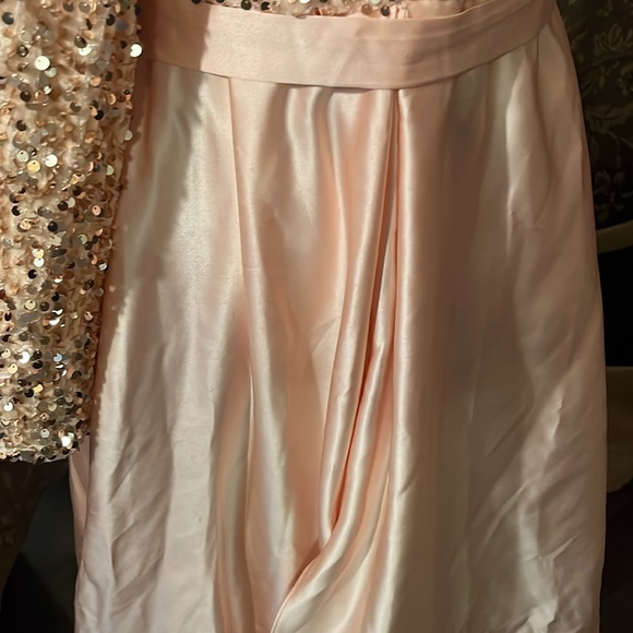 Sparkling pink/Peach Sequin Gown Dress - Picture 4 of 16